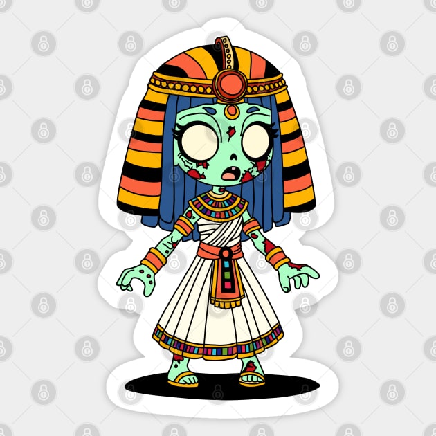 Cute Egyptian Zombie Sticker by H. R. Sinclair